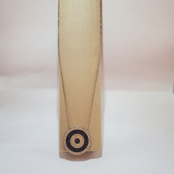 Made in Egypt silver chain W pendant with‎ gemstone White Blue New With Box - Picture 6 of 8